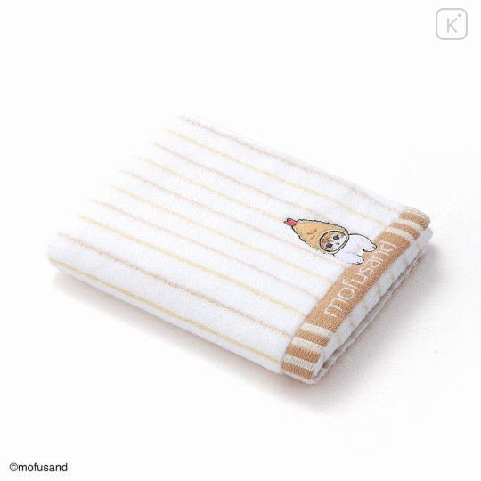 Japan Mofusand Face Towel - Cat / Stripe Orange - 1