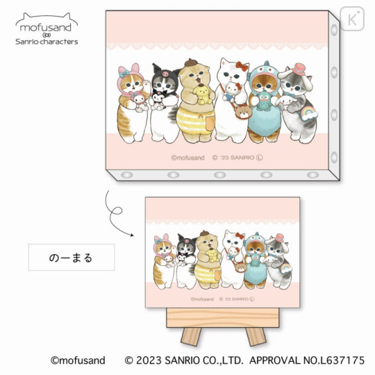 Japan Sanrio × Mofusand Mini Canvas with Easel - Cat / Normal - 2