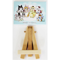 Japan Sanrio × Mofusand Mini Canvas with Easel - Cat / Flower
