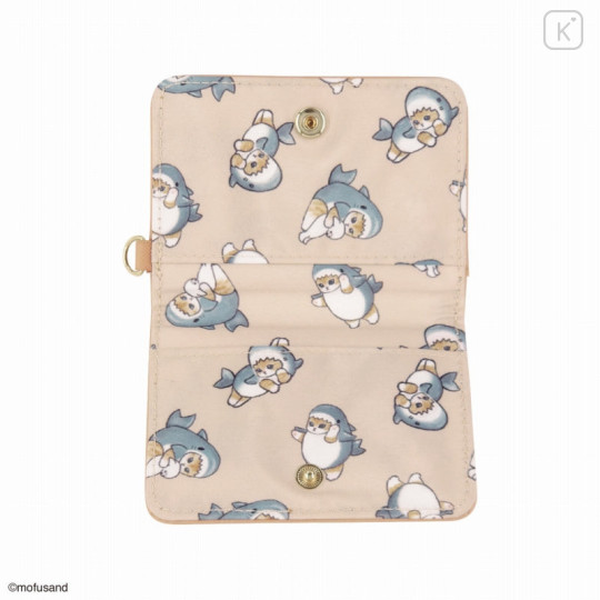 Japan Mofusand Bi-fold Pass Case - Shark Cat / Same Nyan - 3