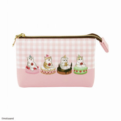 Japan Mofusand 3 Pocket Mini Pouch - Cat : Sweet