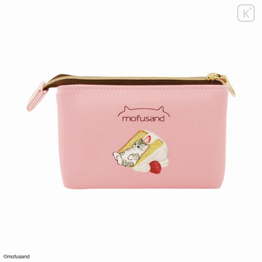 Japan Mofusand 3 Pocket Mini Pouch - Cat : Sweet - 2