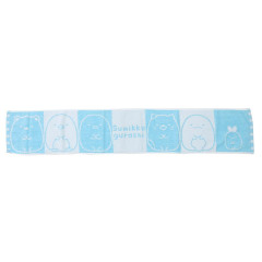 Japan San-X Jacquard Slim Long Towel - Sumikko Gurashi / Blue Stripe