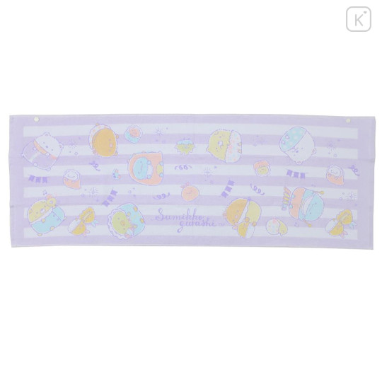 Japan San-X Slim Bath Towel - Sumikko Gurashi / Baby Purple - 1