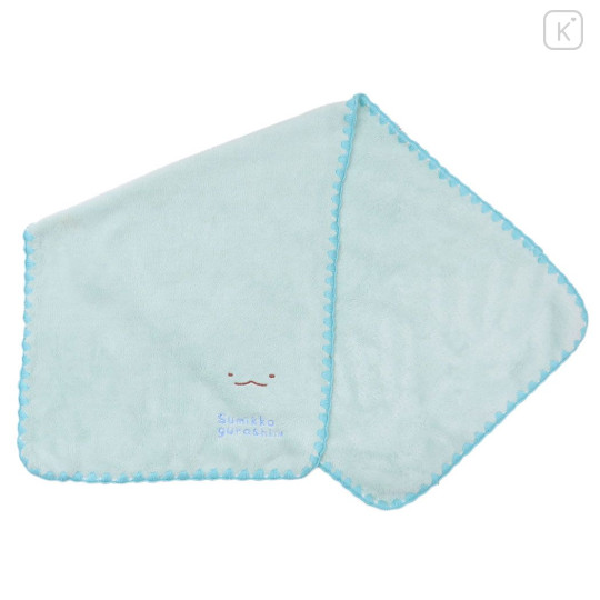 Japan San-X Microfiber Face Towel - Sumikko Gurashi / Tokage Lizard Blue - 1