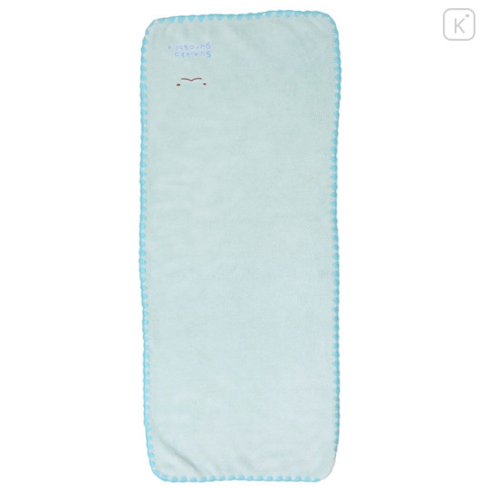 Japan San-X Microfiber Face Towel - Sumikko Gurashi / Tokage Lizard Blue - 2