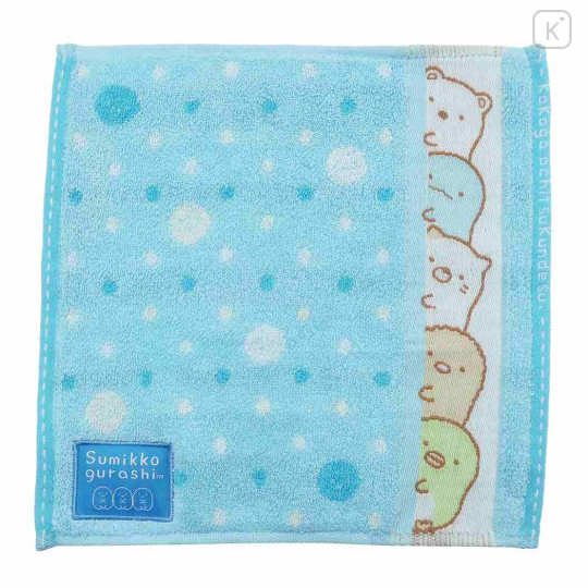 Japan San-X Jacquard Mini Towel - Sumikko Gurashi / Bed - 1