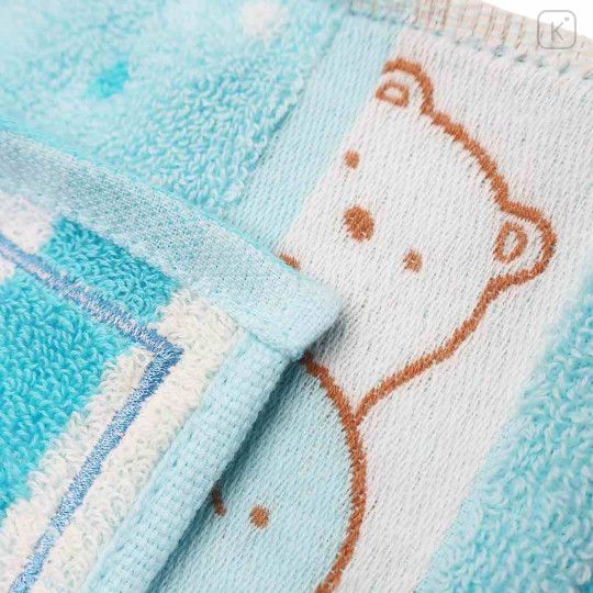 Japan San-X Jacquard Mini Towel - Sumikko Gurashi / Bed - 2