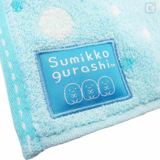 Japan San-X Jacquard Mini Towel - Sumikko Gurashi / Bed - 3