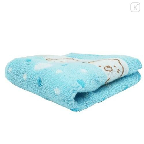 Japan San-X Jacquard Mini Towel - Sumikko Gurashi / Bed - 4