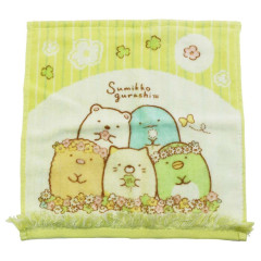 Japan San-X Handkerchief Wash Towel - Sumikko Gurashi / Flower