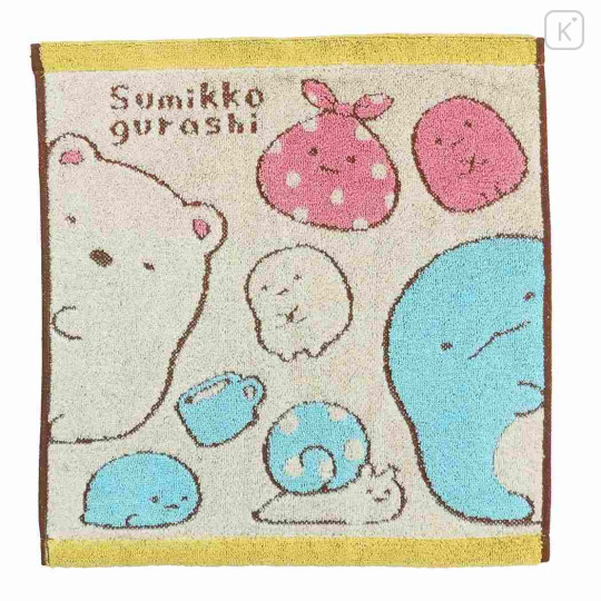 Japan San-X Jacquard Mini Towel - Sumikko Gurashi / Full - 1