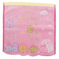 Japan San-X Jacquard Mini Towel Handkerchief - Sumikko Gurashi / Pink - 1