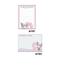 Japan Sanrio Mini Notepad - Kuromi & My Melody / Puffy - 2