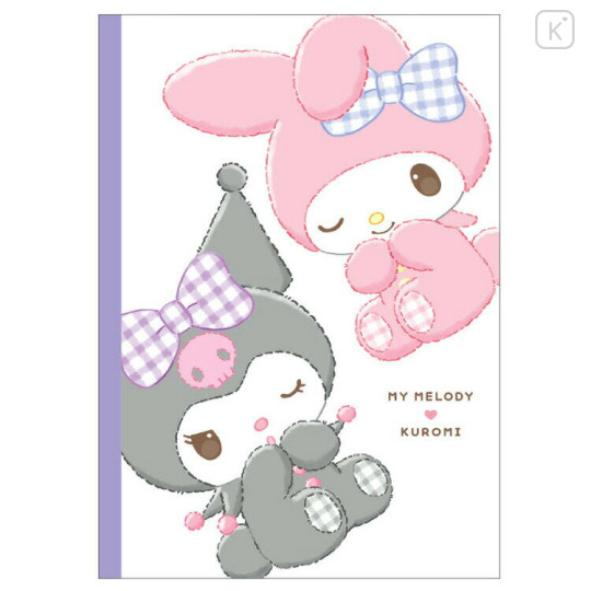 Japan Sanrio B5 Notebook - Kuromi & My Melody / Puffy - 1