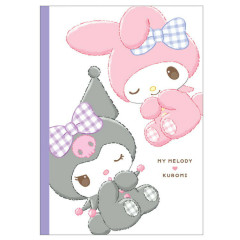 Japan Sanrio B5 Notebook - Kuromi & My Melody / Puffy