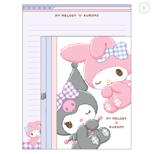 Japan Sanrio Letter Set - Kuromi & My Melody / Puffy - 1