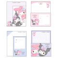 Japan Sanrio Letter Set - Kuromi & My Melody / Puffy - 2