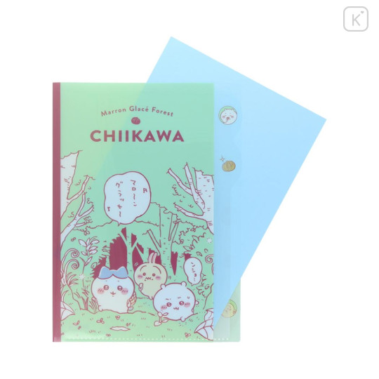 Japan Chiikawa 5 Pockets A4 Clear File - Forest - 3