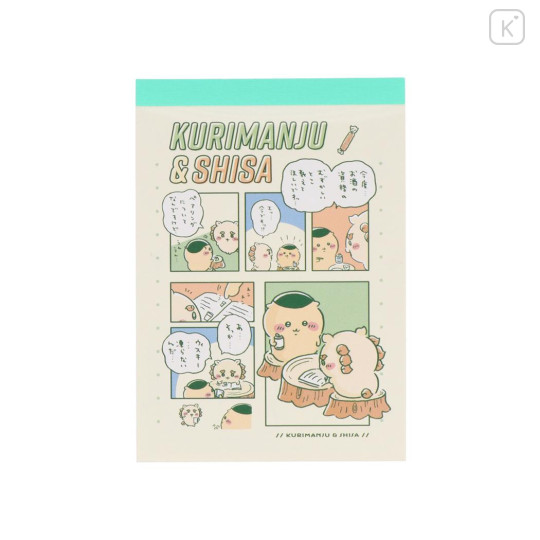 Japan Chiikawa Mini Notepad - Comic / Chestnut Manju & Shisa - 1