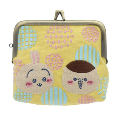 Japan Chiikawa Embroidery Mini Pouch - Rabbit & Chestnut Manju