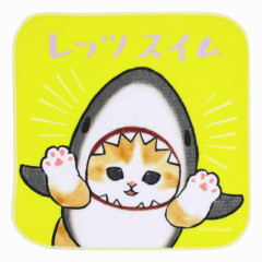 Japan Mofusand Mini Towel - Cat / Shark Let's Go Swimming