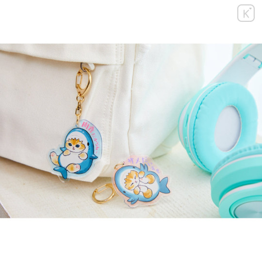 Japan Mofusand Acrylic Keychain - Cat : I Love Shark - 2