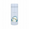 Japan Mofusand Stainless Steel Water Bottle 300ml - Cat / Shark Blue Stripe - 1