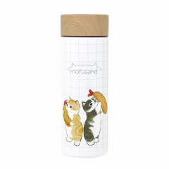 Japan Mofusand Stainless Steel Water Bottle 300ml - Cat / Fried Shrimp Nyan