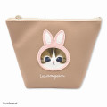 Japan Mofusand Fluffy Boat-shaped Pouch - Cat / Rabbit - 1