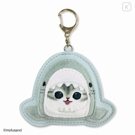 Japan Mofusand Embroidery Keychain - Cat : Shark Happy - 1