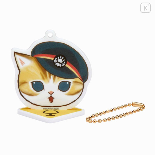 Japan Mofusand Mofumofu Station Acrylic Stand & Keychain - Cat / Station Stuff - 1