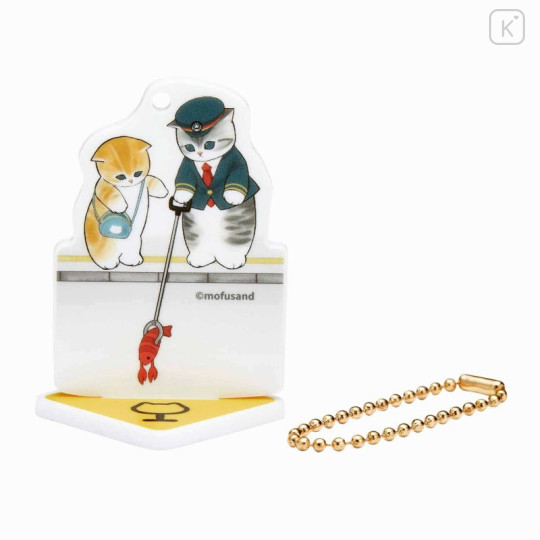 Japan Mofusand Mofumofu Station Acrylic Stand & Keychain - Cat / Get Back Lost Item - 1