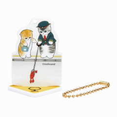 Japan Mofusand Mofumofu Station Acrylic Stand & Keychain - Cat / Get Back Lost Item