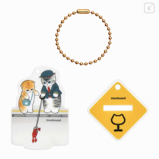 Japan Mofusand Mofumofu Station Acrylic Stand & Keychain - Cat / Get Back Lost Item - 4