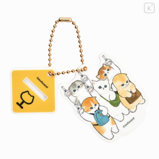 Japan Mofusand Mofumofu Station Acrylic Stand & Keychain - Cat / Crowded Train - 5