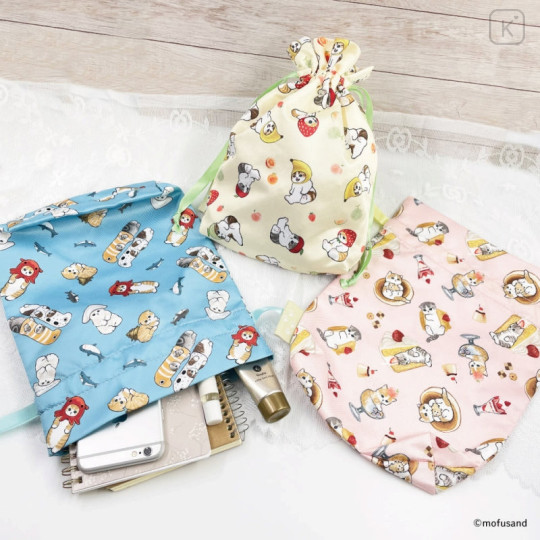 Japan Mofusand Drawstring Bag - Cat / Dessert - 2