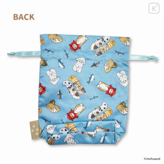 Japan Mofusand Drawstring Bag - Cat / Sea Creatures - 4