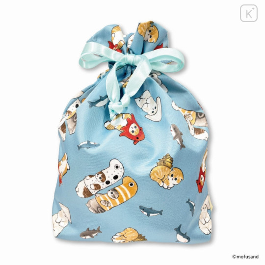 Japan Mofusand Drawstring Bag - Cat / Sea Creatures - 5