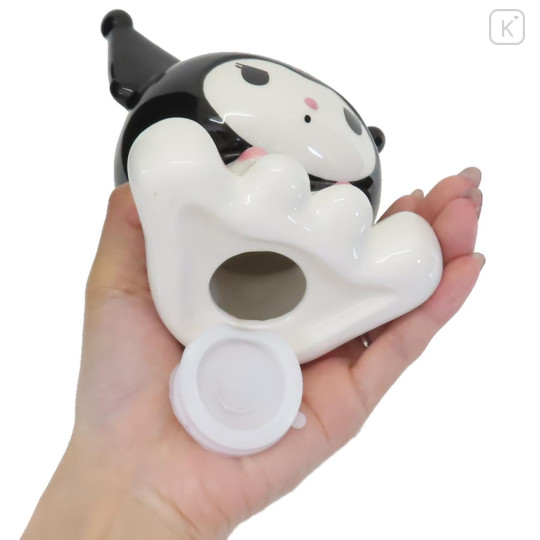 Japan Sanrio Ceramic Piggy Bank - Kuromi - 3