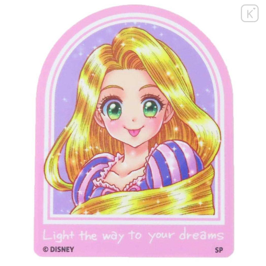 Japan Disney Vinyl Sticker - Rapunzel / Tongue Out Japan Girl Comic - 1