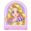 Japan Disney Vinyl Sticker - Rapunzel / Tongue Out Japan Girl Comic - 1