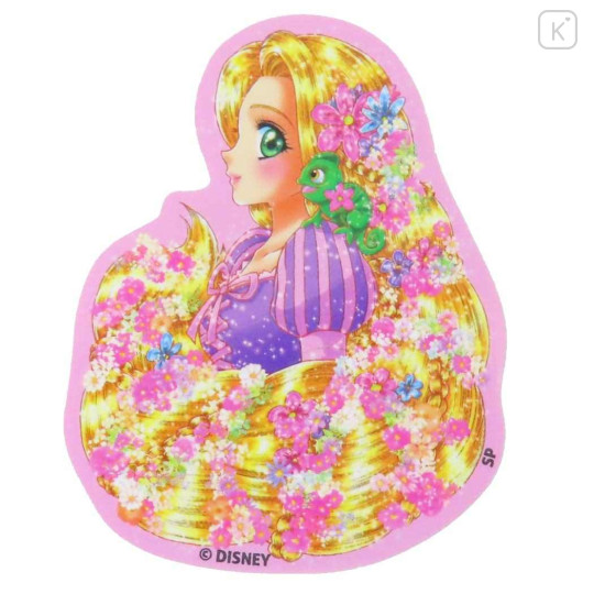 Japan Disney Vinyl Sticker - Rapunzel / Flower Japan Girl Comic - 1