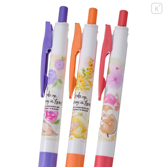 Japan Disney Store Sarasa Clip Gel Pen Set - Bambi & Winnie the Pooh & Piglet & Chip & Dale / Good Sleep - 5