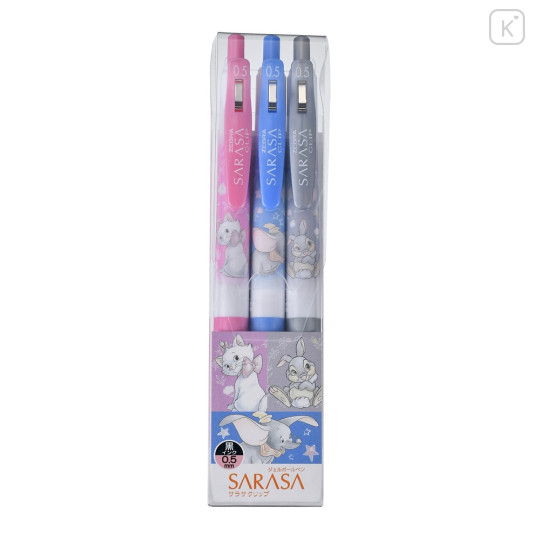 Japan Disney Store Sarasa Clip Gel Pen Set - Marie & Dumbo & Tonsuke - 1