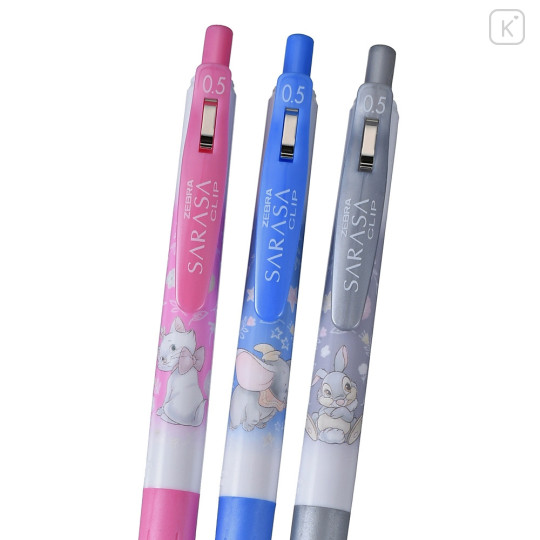 Japan Disney Store Sarasa Clip Gel Pen Set - Marie & Dumbo & Tonsuke - 3