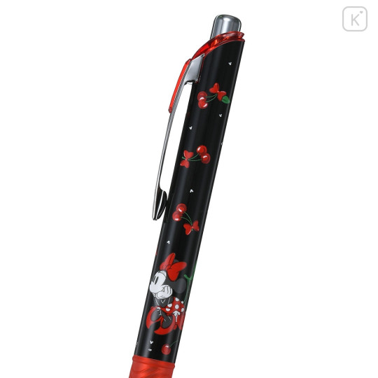 Japan Disney Store EnerGel Gel Ballpoint Pen - Minnie Mouse / Cherry Black - 2