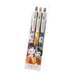 Japan Disney Store Sarasa Clip Gel Pen Set - Lady & Figaro & Marie / Vintage