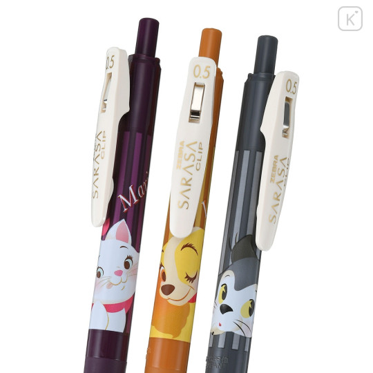 Japan Disney Store Sarasa Clip Gel Pen Set - Lady & Figaro & Marie / Vintage - 3