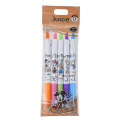 Japan Disney Store Juice Up Gel Pen 5pcs Set - Mickey & Friends / Latte